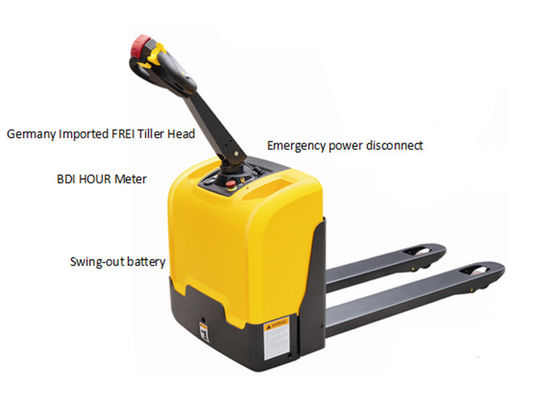 qualità  1500kg Full Electric Small Pallet Jack For Narrow Aisle Workshop fabbrica